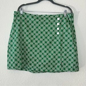 Lady‎ Hagen Green Geometric Golf Tennis Skort Size Zip w/ Shorts Women’s Size 14